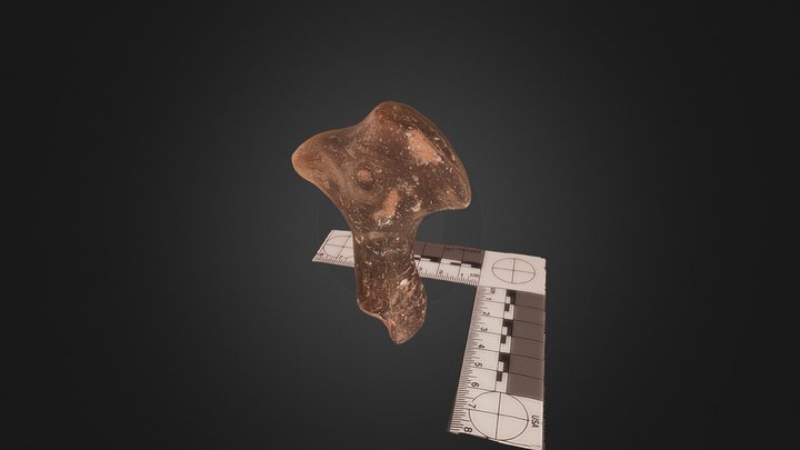 Duck head effigy rattle 3D Model
