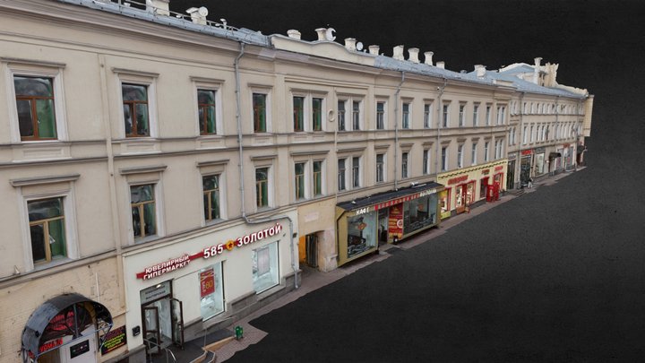 3D building example with courtyard 3D Model