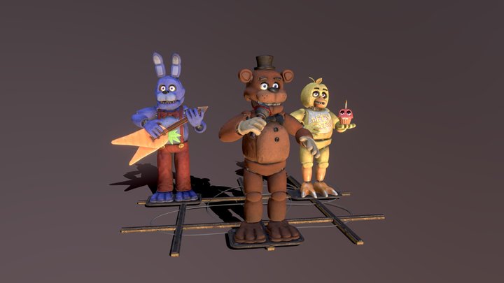 FNAF REWRITTEN Performance Animation and Models 3D Model