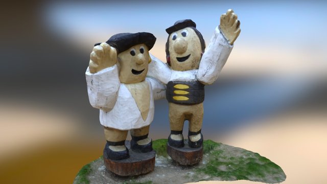 Matko a Kubko Statue 3D Model