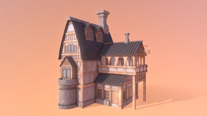 Medieval House 3D Model