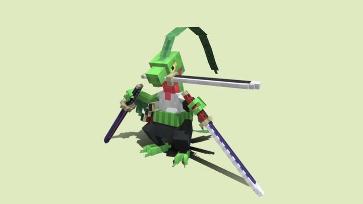Grovyle Onepiece Cobblemon 3D Model