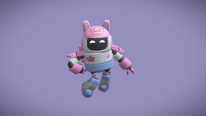 Bot-girl 3D Model