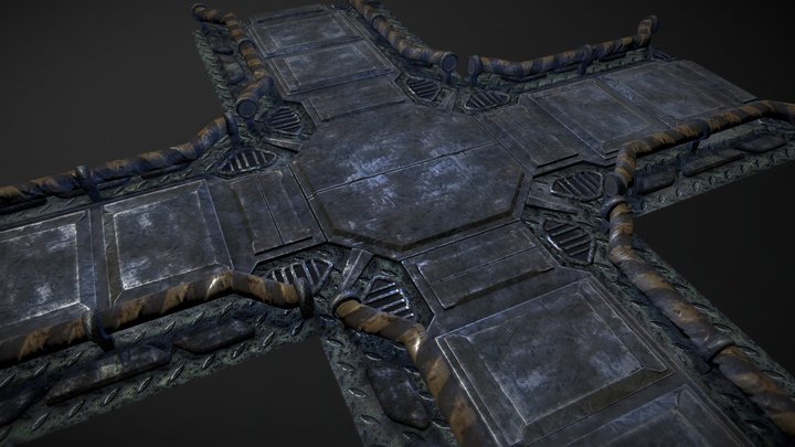 Modular Floor Tile 3D Model