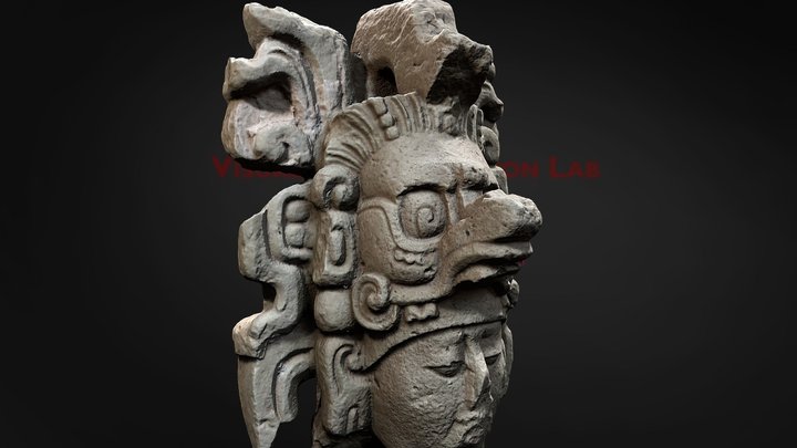 Sculptured head, Copan (printable) 3D Model