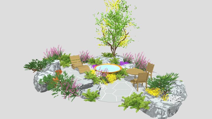 Stonegarden – Wildflowergarden 3D Model