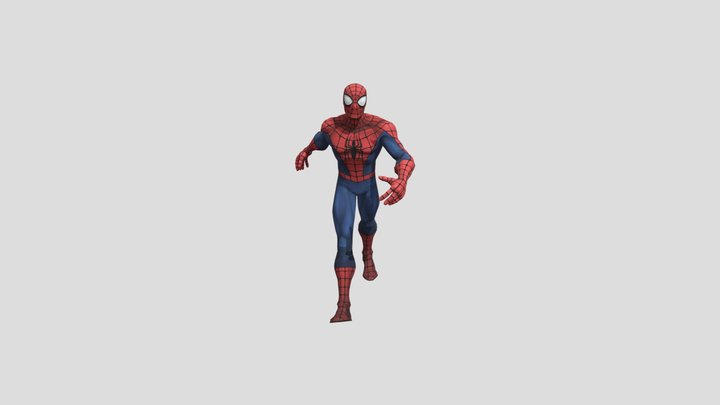 Spiderman Walk Cycle 3D Model